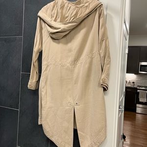 Tan draped jacket